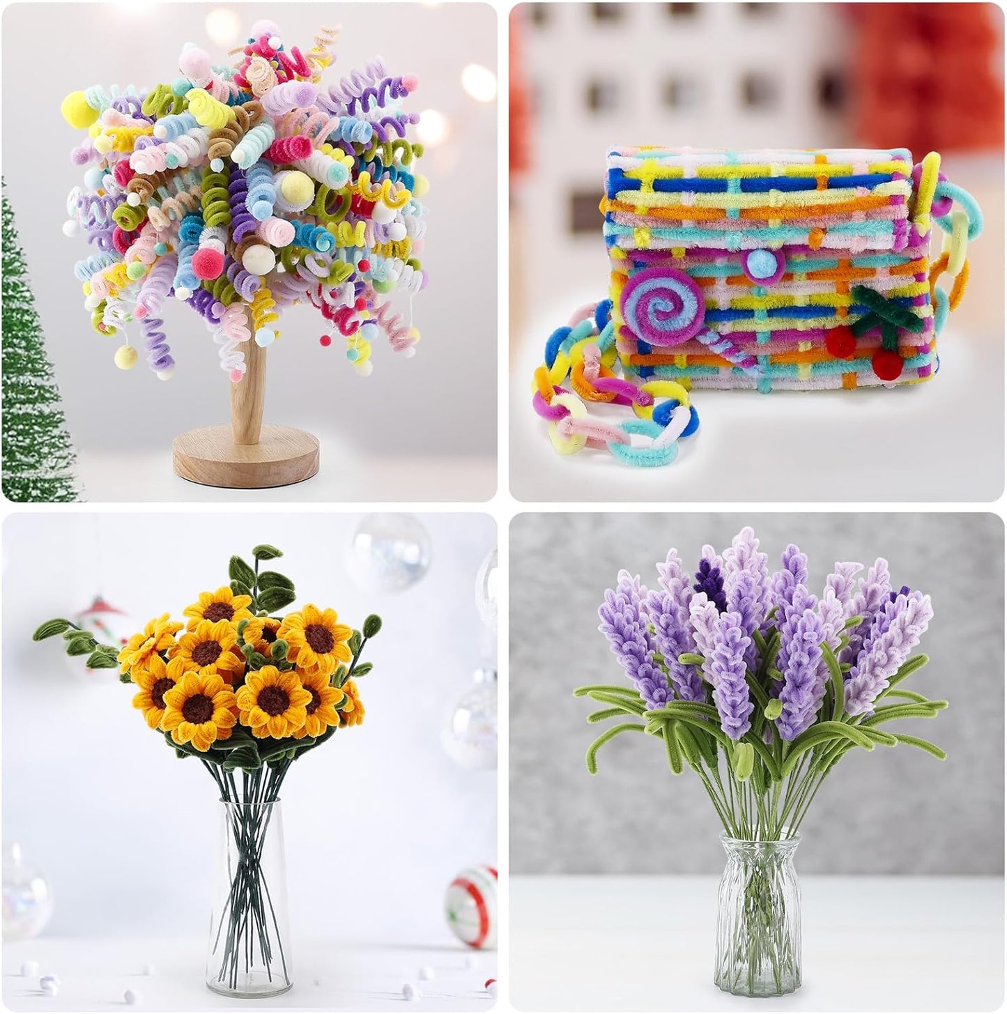 Caydo 360 Pieces Pipe Cleaners 40 Assorted Colored Chenille Stems for Art and Crafts, Children’s Craft Supplies (6 mm x 12 inch)