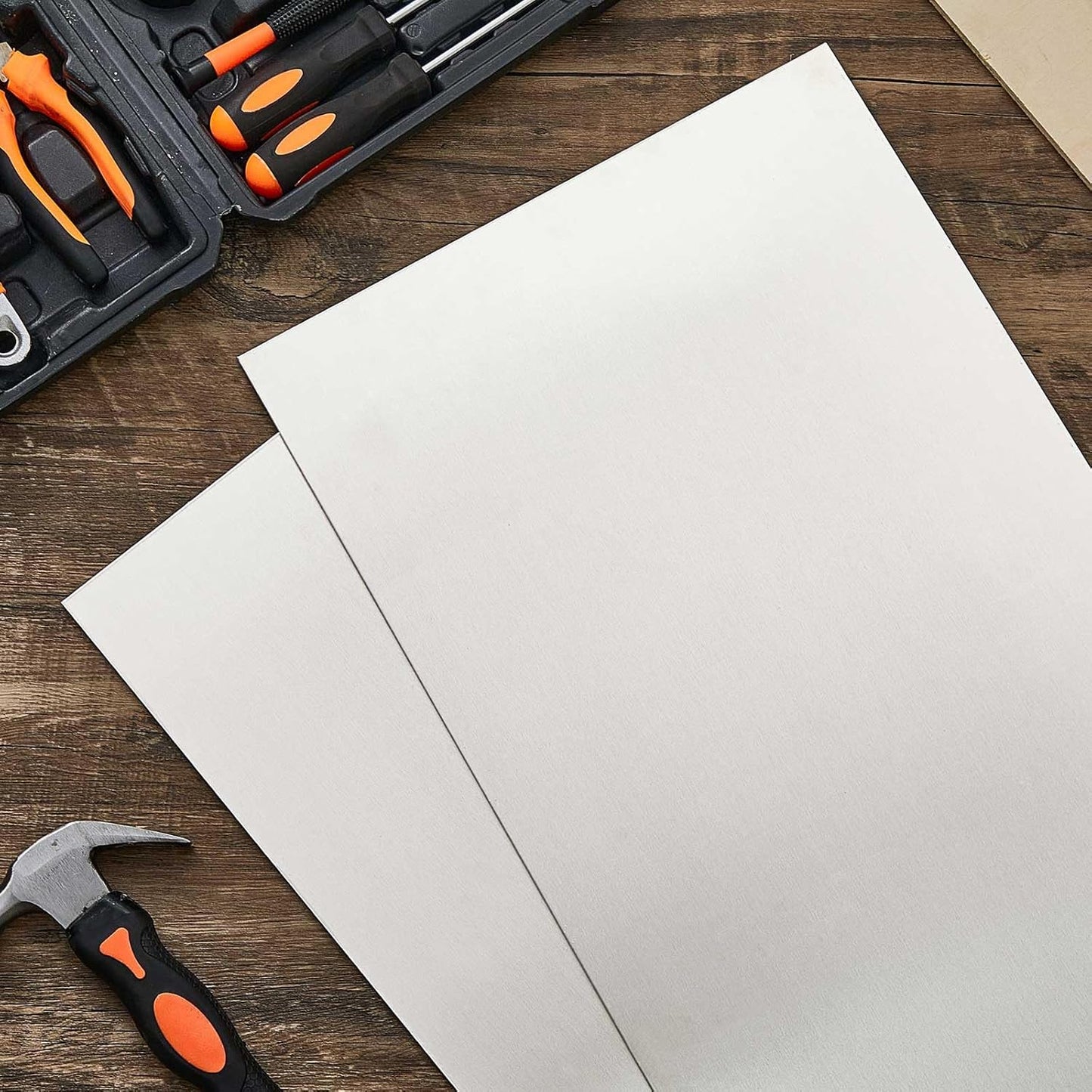 4 Pack 5052 Aluminum Sheet Metal 6" x 12" Aluminum Plate 1/8 (0.125'') Inch Thickness Rectangle Metal Panels for Industry Crafting Handcraft DIY Projects