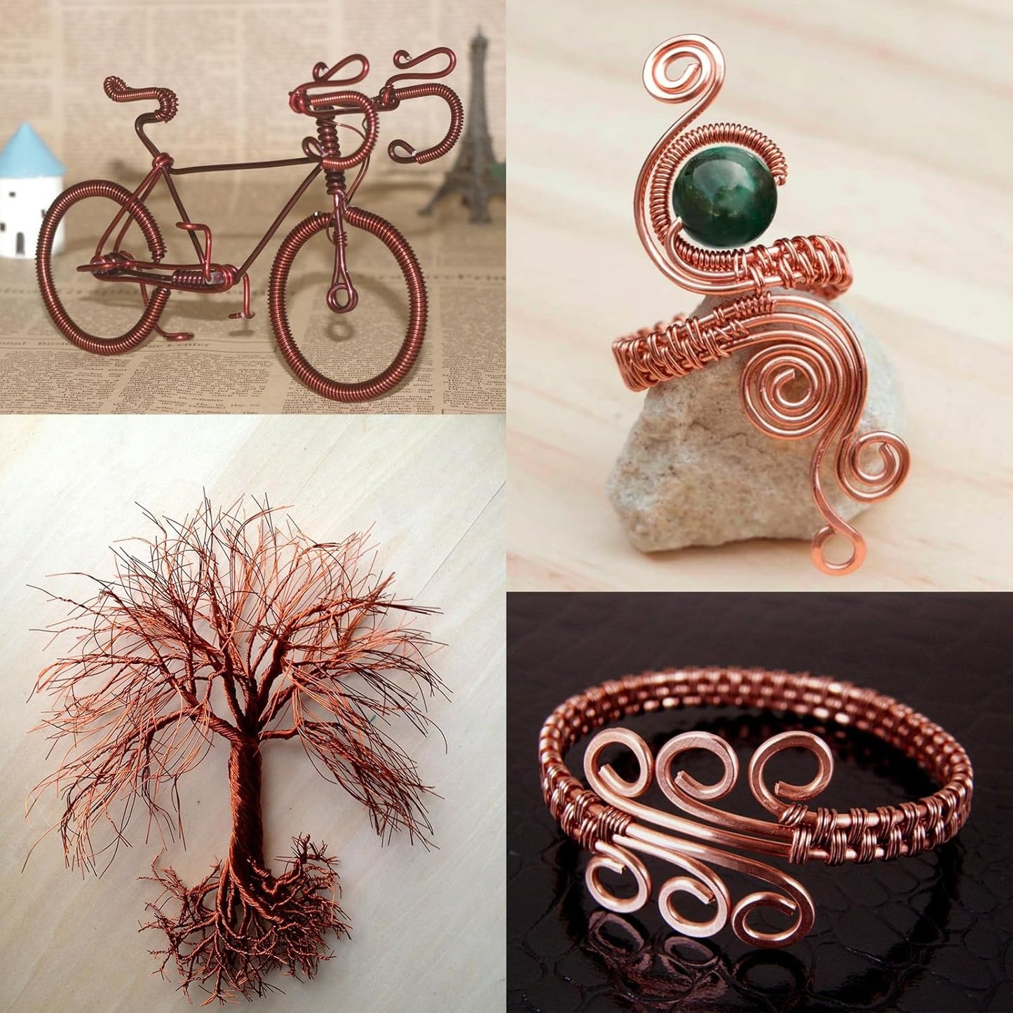 Aluminum Craft Wire, 75 Feet 1.5mm/ 16 Gauge Copper Bendable Soft Metal Aluminum Wire Roll Bulk for DIY Crafts Sculpting Jewelry Making