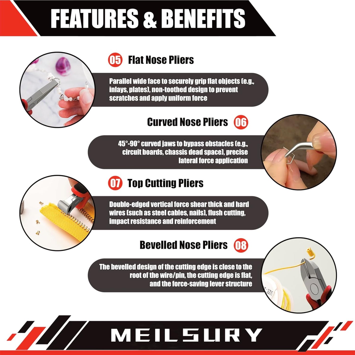 8PCS Jewelry making tools, jewelry tools set with Wood Holder,Professional jewelry pliers idear for DIY jewelry repair, wire wrapping, beading, crafting, crimping, and cutting