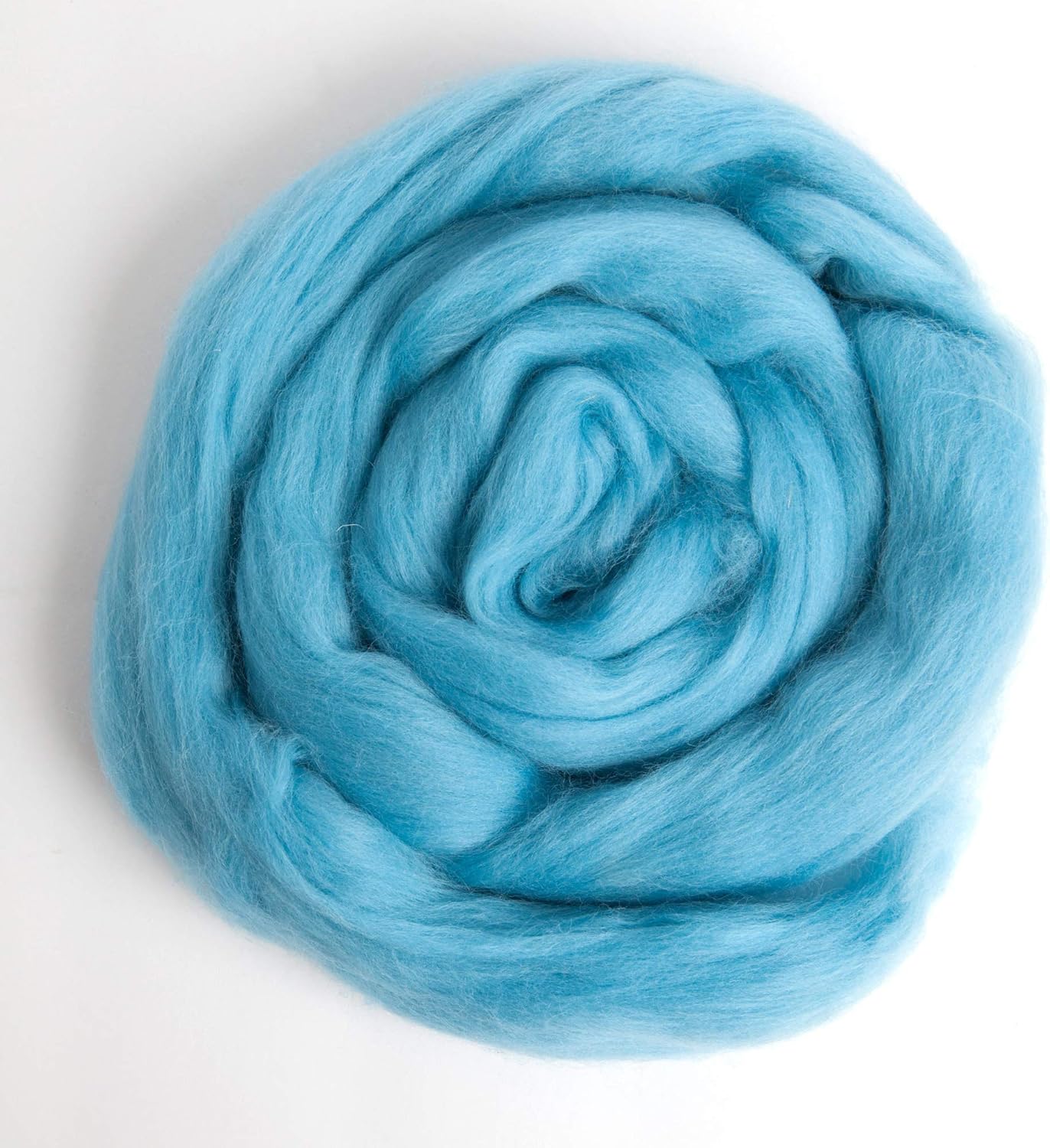 Desert Breeze Distributing 100% Natural Merino Wool Roving - Premium Combed Top Merino Roving Wool - Tapestry, Spinning, Wet Felting & Needle Felting Supplies - 21.5 Micron - 1 oz, Color Aqua Blue