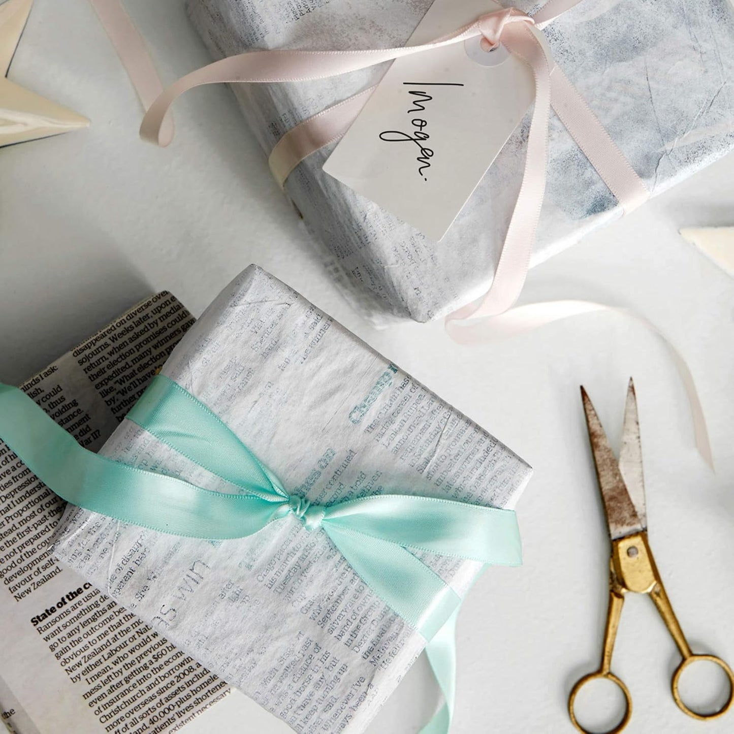 VATIN Double Face Aqua Satin Ribbon 3/8" Continuous 50 Yards,Blue Polyester Fabric Ribbon use for Bows Bouquet, Gift Wrapping, Floral Arrangement Wedding Decoration