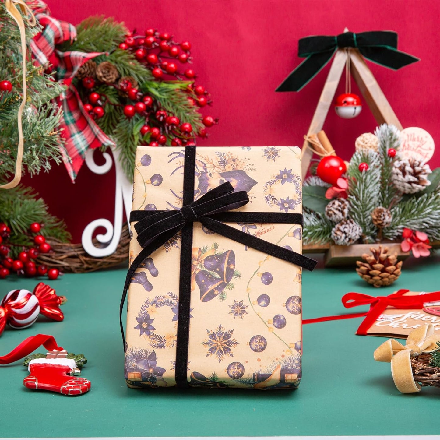 Vintage Purple Velvet Ribbon, 3/8 Inch X 25Yd