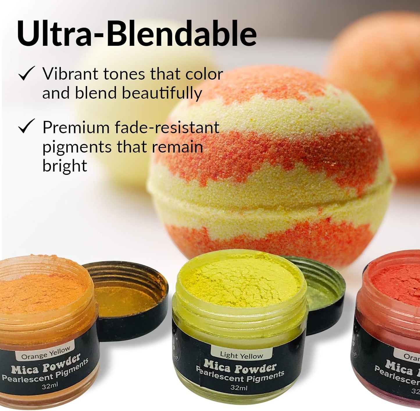 Pigment Powder for Epoxy Resin, 24 Colors, Mica Powder for Candle Dye, Bath Bomb Coloring, Soap Making, Resin Pigment, Metallic Pearl Soap Dye for Candle Making