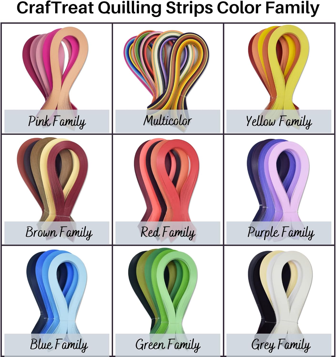 CrafTreat Purple Quilling Paper Strips for Craft Work - 500 Quilling Strips 5mm 30 CM Length - Paper Quilling for Decorating Cards, Gift Bags, Picture Frames and Scrapbooking