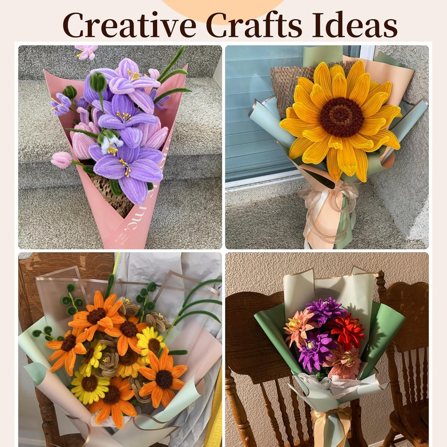 Craft Pipe Cleaners, 1000 pcs 20 Vibrant Colors, 12 Inch Chenille Stems – Perfect for DIY Craft Projects, Creative Art by z.j.z.b. Studios