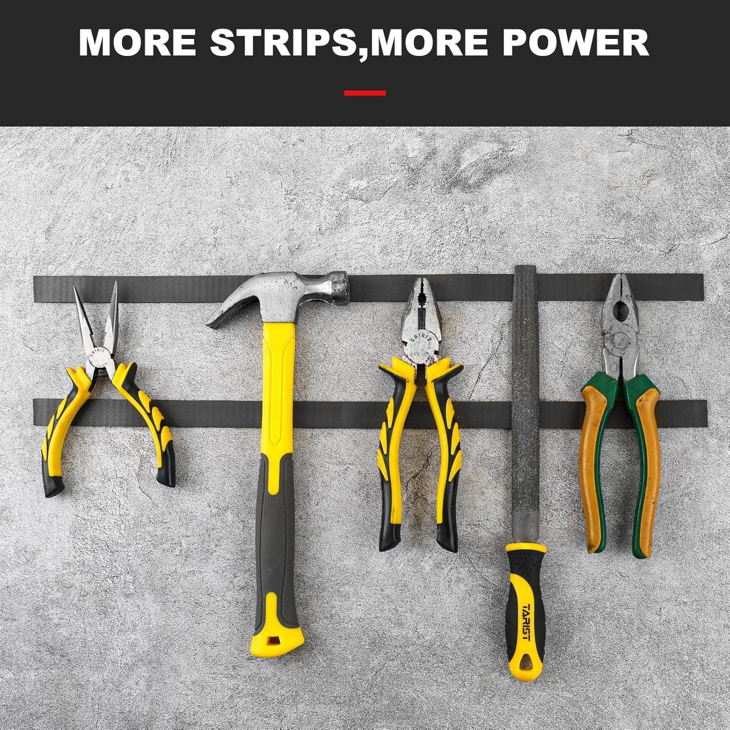 Neodymium Magnetic Tape, Flexible Magnet Tape Strips Roll (1'' Wide x 3.3 ft Long) with Strong 3M Adhesive Backing, Magnetic Strips Heavy Duty Perfect for Wall, DIY, Art Projects & Fridge