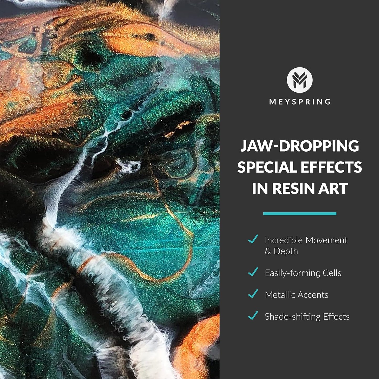 MEYSPRING Two Tone Collection - Mica Powder for Epoxy Resin - New Generation of Epoxy Resin Color Pigment - 100% Mineral, Skin-Safe, and Inert Pigment Powder for Epoxy Resin (Pigment Powder Set 100g)