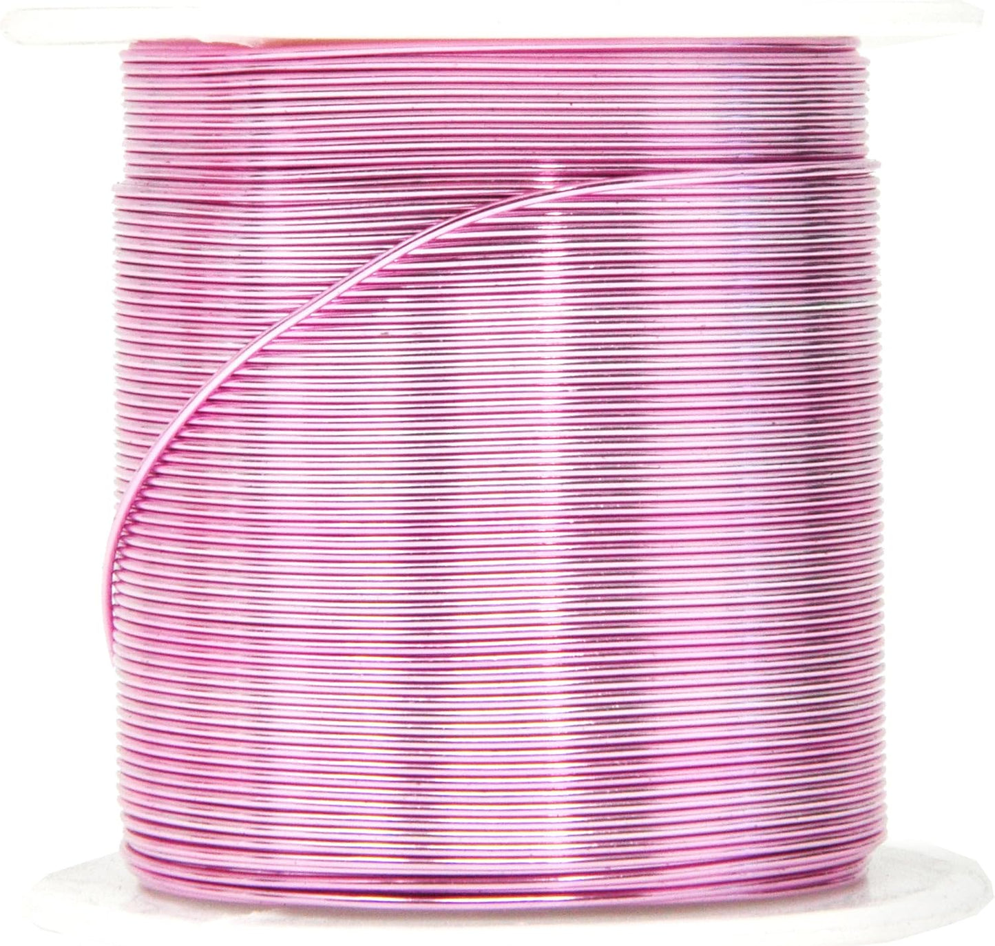 Mandala Crafts 22 Gauge Anodized Aluminum Craft Wire for Jewelry Making - 450 FT Colored Flexible Silver Copper Gold True Blue Purple Pink Wire - Bendable for Bonsai Armature Crafting Sculpting