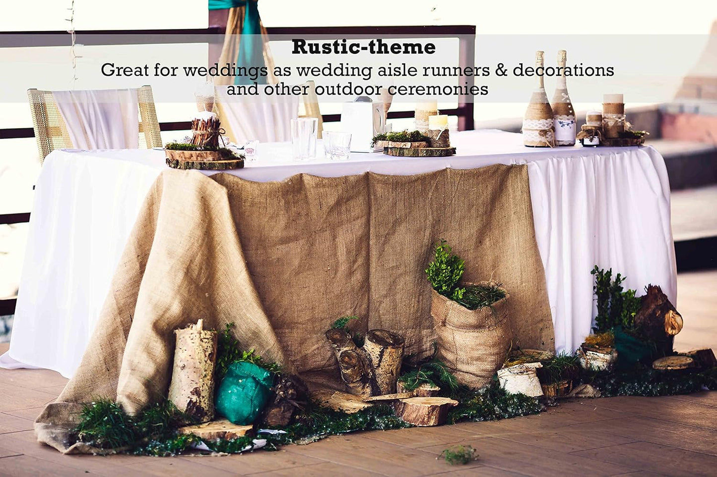 Sandbaggy Burlap Fabric Roll | 40 Inch by 300 ft | Great for Garden, Yard, Wedding, Craft, Decorating Tables | Constructed from Industrial Grade Burlap Fiber | 30% Thicker Than Competition (10 Rolls)