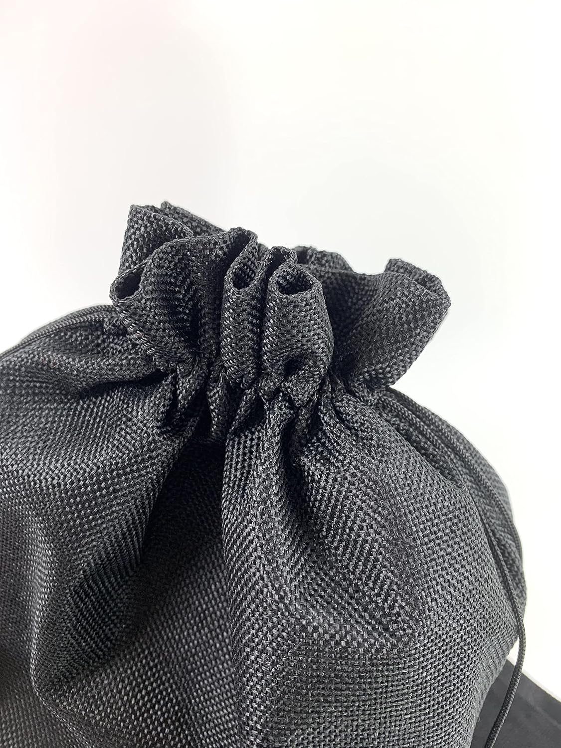 Palmhomee Pack of 4 Burlap Gift Bags with Drawstring Linen Jewelry Pouches Wedding Hessian Jute Bags for Birthday and Treat Pouches Party Wedding Favors Gift (12x16 Inch, Black)