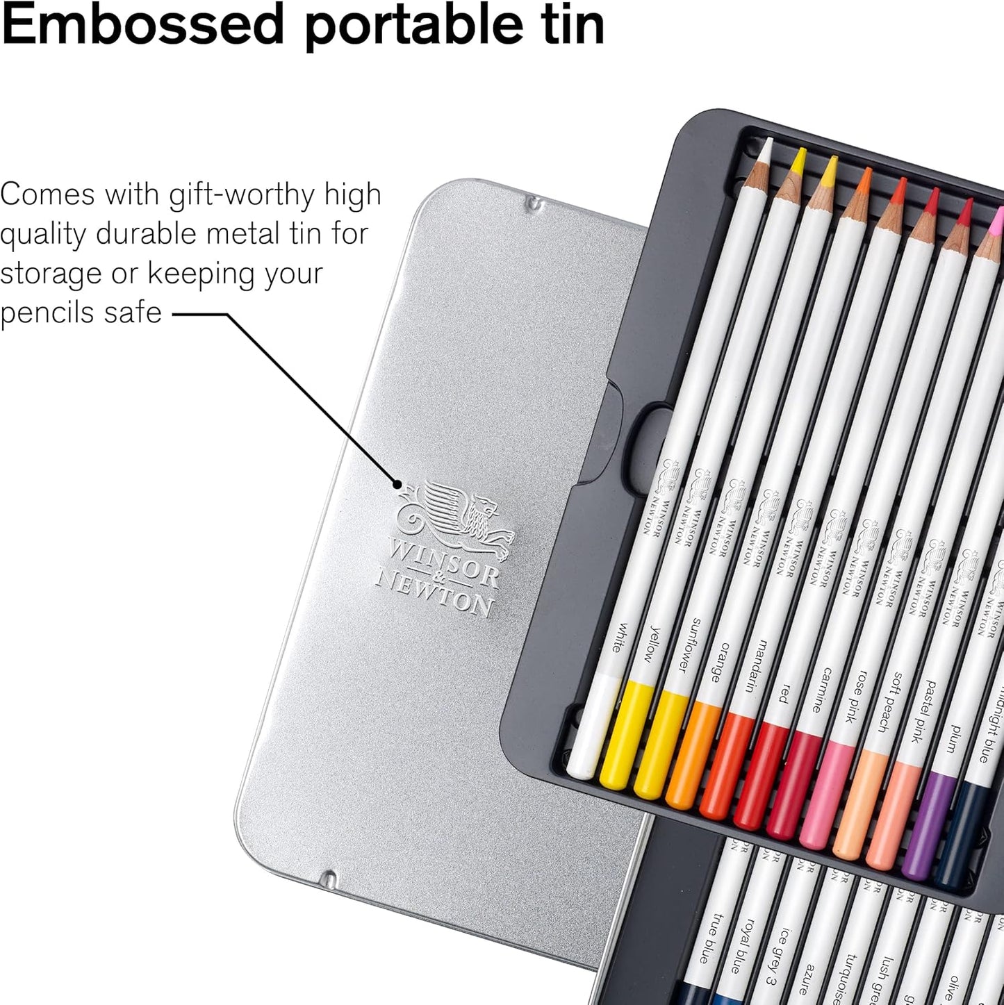 Winsor & Newton Studio Collection Artist Pencils, Watercolor Pencils, Set of 24