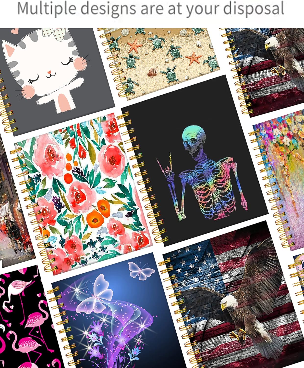 iampanda Spiral Journal Notebook,Strong Twin-Wire Binding with Premium Paper for Girl Women,60 Sheets A5 College Ruled Notebook/Journal,Perfect for School Office Home Gifts,Cute Cat