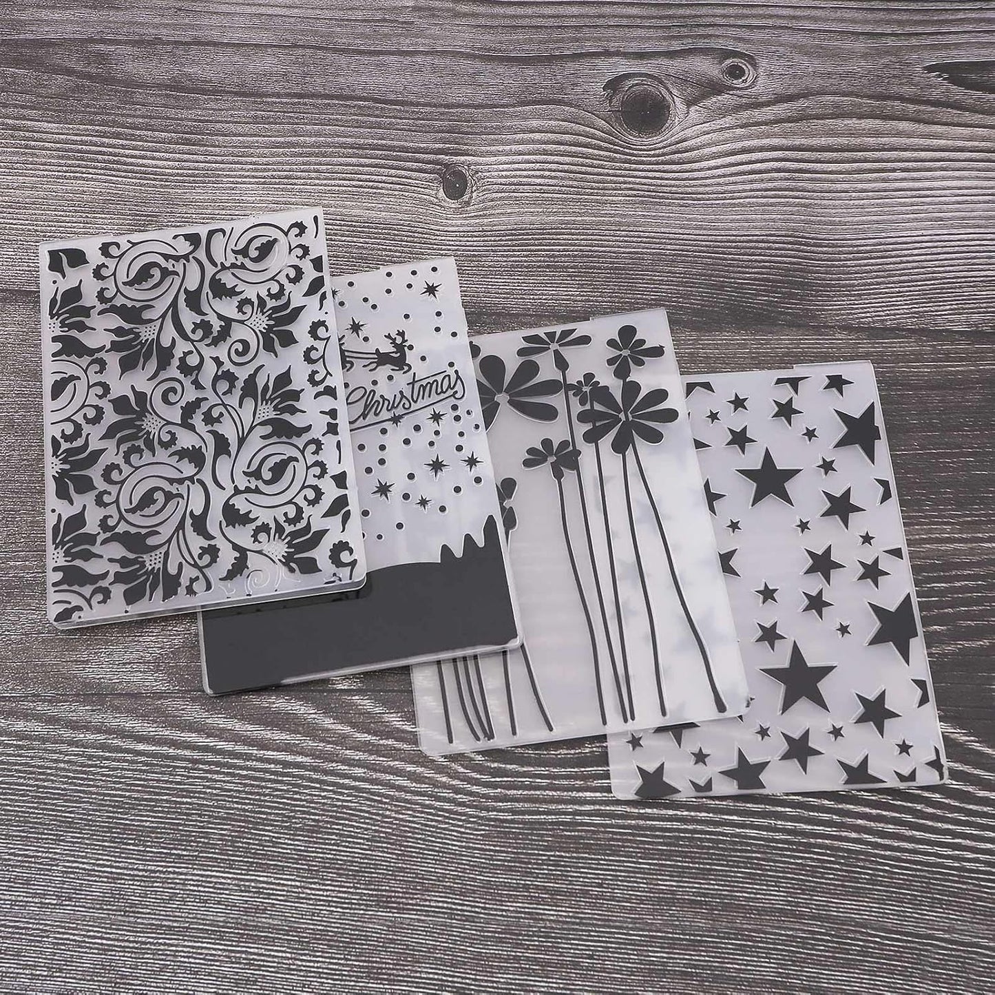 Create idea 15PCS Embossing Folders Plastic Templates Craft Card Christmas Stencils for Making Paper Cards Photo Album Wedding Decoration Scrapbooking