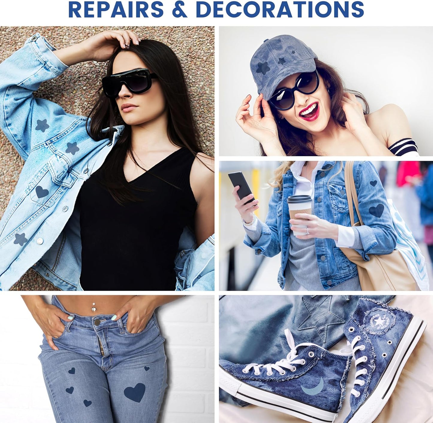 Denim Patches for Inside Jeans - Iron On Patches for Jeans - Jeans Patch for Repairing Pant Holes and Covering Imperfections, Large Size, 4 in. x 60 in.Light Blue