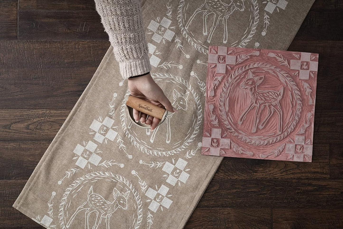 Speedball 4107 Speedy-Carve Block – Soft, Easy Carve Surface – 3 x 4 Inches, Pink