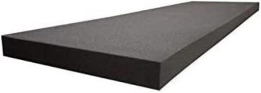GoTo Foam 2" x 24" x 72" Black Upholstery Foam Sheet - 1.8 Density, Firm (44 ILD), Open-Cell Polyurethane - Cushion Replacement, DIY, Soundproofing