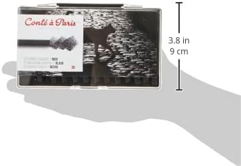 Conté à Paris 12 Count 2B Sketching Crayons Set, Black