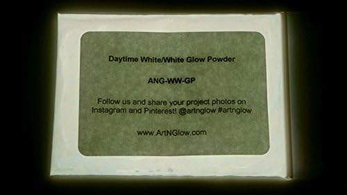 Glow in The Dark Pigment Powder - Neutral and Fluorescent Color for Art Painting, Fine Art, Nail Art Paint, and DIY Crafts - Long Lasting, 10+ Color Options - Neutral White - (60 Grams/ 2.12 oz)