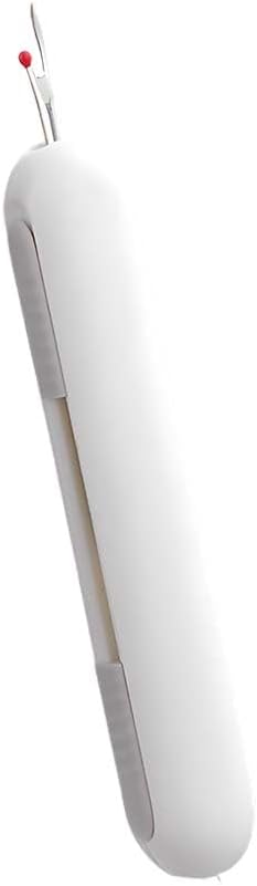 2 in 1 Needle Threader Seam Ripper, Upgraded Sewing Kit Tool for Needle Threading and Seam Removal, Quilting Stitching Supplies for Elderly and Sewing Enthusiasts (White)