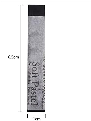 6pcs Square Black Soft Pastel Set, Professional Artist's Sketching Chalk Pastels Sticks Oil Painting Kit Art Crayons Non Toxic Individual Color Drawing Soft Pastels for Artist,Beginner