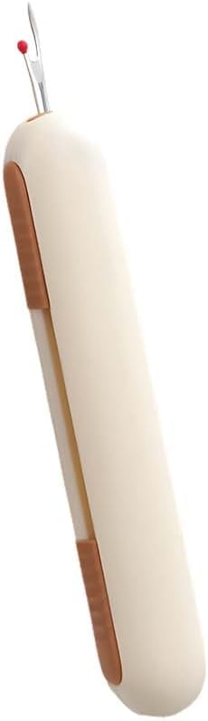 2 in 1 Needle Threader Seam Ripper, Upgraded Sewing Kit Tool for Needle Threading and Seam Removal, Quilting Stitching Supplies for Elderly and Sewing Enthusiasts (Orange)