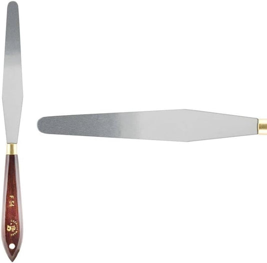 Creative Mark Stainless Steel Palette Knife Painting Tools - Paint Palette with Wooden Handle - Variety of Shapes and Sizes - 54F, 2-5/8 in