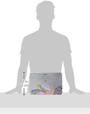 Amazon Basics Colored Pencils for Coloring and Drawing, Premium, Soft Core, Back to School Supplies, 48 Count (Pack of 1), Multicolor