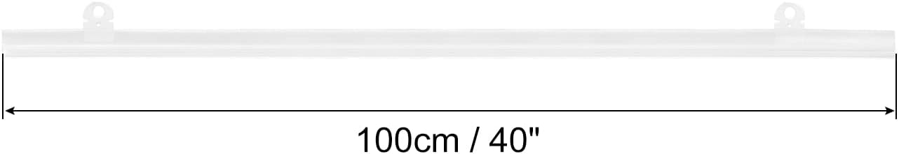 MECCANIXITY PVC Poster Hanger Rail Poster Strip Bar 100cm/40inch Clear with Clips for Poster, Map, 4 Set