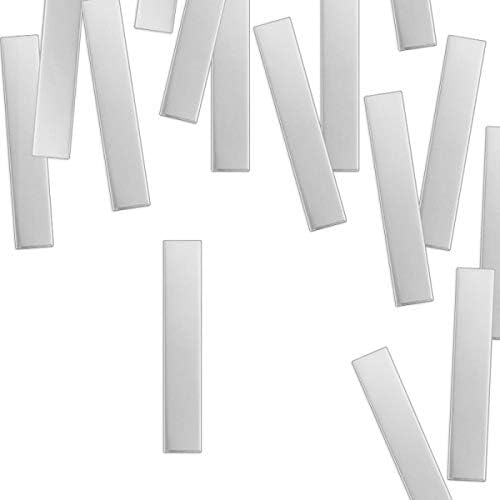 ImpressArt - Premium Metal Stamping Rectangle Blanks for Metal Stamping and Jewelry Making (24 Pack) (1/4" x 1 1/2" Rectangle Strip, Aluminum)