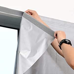 BRAVESHINE 16.5FT Hook and Loop Tape Roll with Adhesive - 1.2 Inch Fabric Fasteners Tape Double-Sided Backing Stick On Hook and Loop Strips for Sewing, Crafting, Mounting or Anti Slip Use - Grey