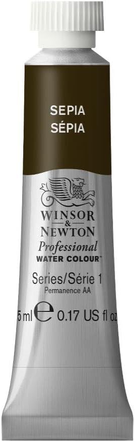 Winsor & Newton Professional Water Colour Paint, 0.17-oz Tube, Sepia