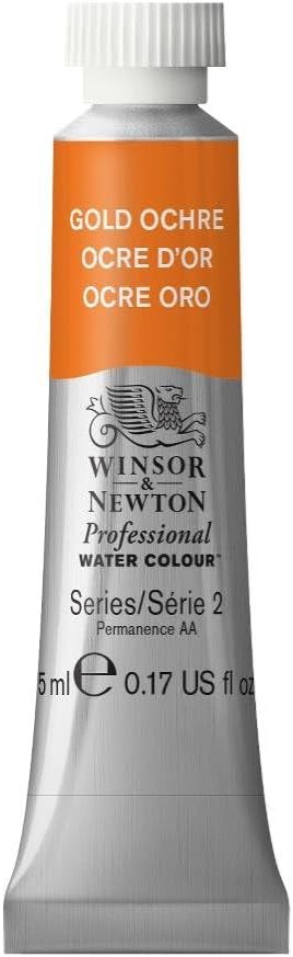 Winsor & Newton Professional Water Colour Paint, 0.17-oz Tube, Gold Ochre
