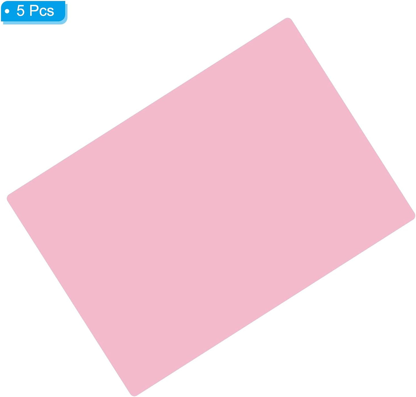 PATIKIL A4 Size Guided Reading Sheet, 5pcs Correction Lighting Gel Filter Colored Overlay Transparent Color Film for Classroom Photo Studio, Pink