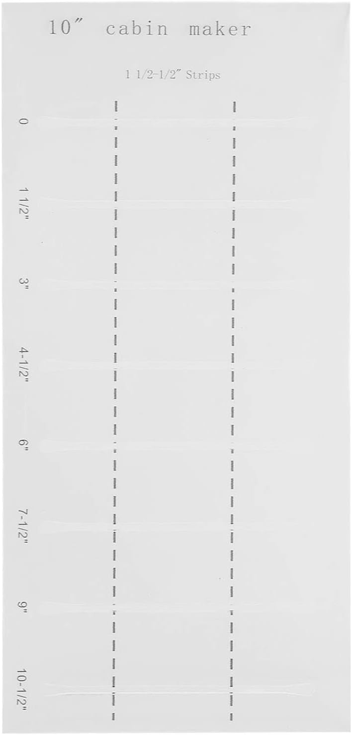 Fydun 10 Inch Log Cabin Quilting Rulers, Clear Scale Smoother Rulers,Acrylic Quilters Edges Maker Template Set for Sewing Lovers Acrylic L Blocks Quilt Crafts