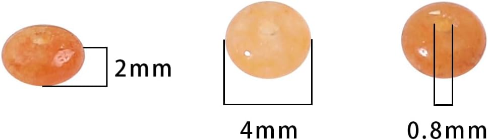 Natural Red Aventurine Disk Stone Beads 4x2mm 160pcs Rondelle Loose Semi Gemstone Beads for Jewelry Making Design