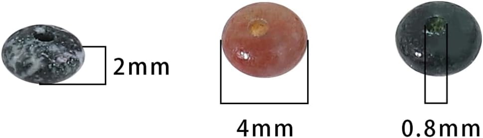 Natural Indian Agate Disk Stone Beads 4x2mm 160pcs Rondelle Loose Semi Gemstone Beads for Jewelry Making Design