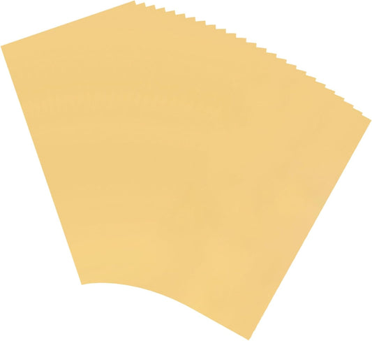 MECCANIXITY 50 Sheets Heat Reactive Foil, 20x29cm Laser Gold Foil Transfer Sheets Toner Reactive Foil Transfer Foil Sheets Hot Foil Stamping Paper for Crafts DIY Cardmaking Album Decoration