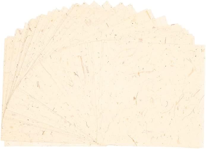 Natural Fiber Mulberry Tree,Banan Bark 6 x 6 Inches Square Origami Paper Arts Folding Craft, Decoration Paper,Writing Painting Square Folding Paper for DIY Crafts, 50 Sheets (Vintage, 6"x6")