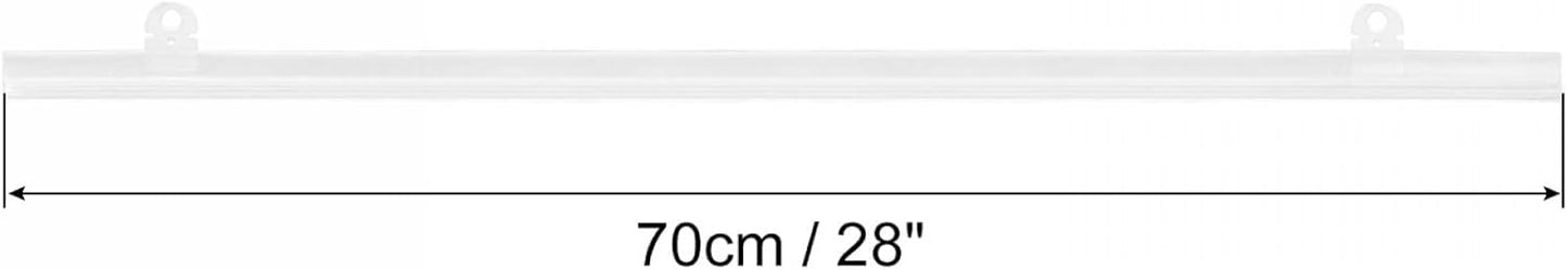 MECCANIXITY PVC Poster Hanger Rail Poster Strip Bar 70cm/28inch Clear with Clips for Poster, Map, 4 Set