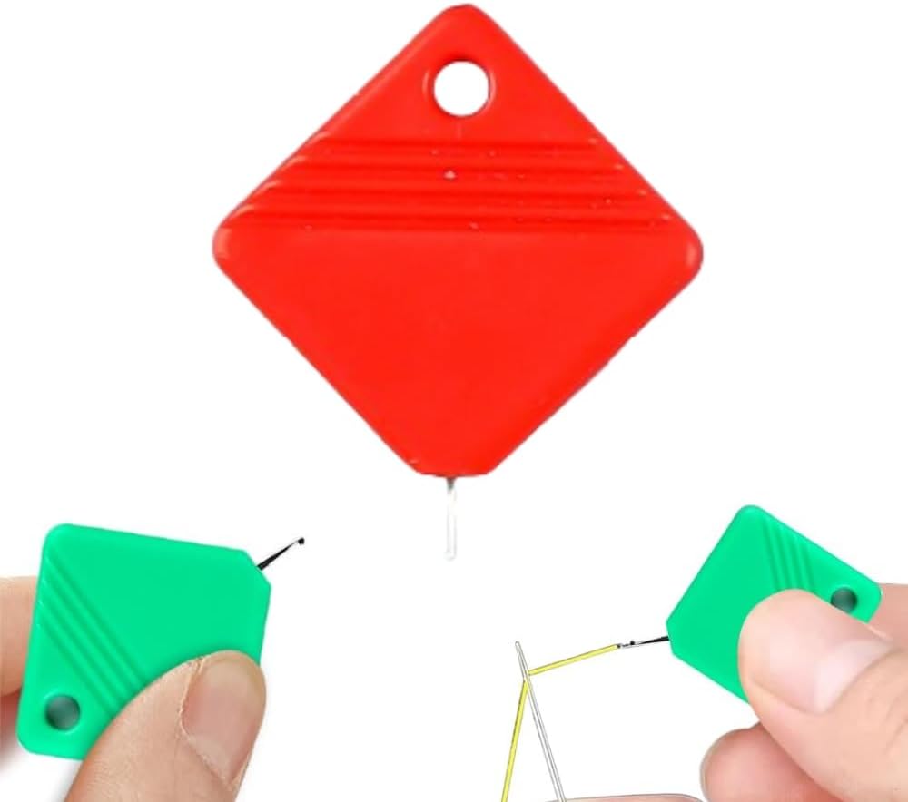 Automatic Needle Threaders for Hand Sewing, 2025 Upgrade Embroidery Floss, Sewing Machine Needle Threader, Sewing Supplies Tool, Fits All Needle Sizes (1, Red)