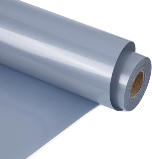 RENLITONG Matte Silver Iron on Vinyl Roll - 12Inch x 13ft HTV Heat Transfer Vinyl for T-Shirt, HTV Rolls for All Cutter Machine - Easy to Cut & Weed for Heat Transfer Design