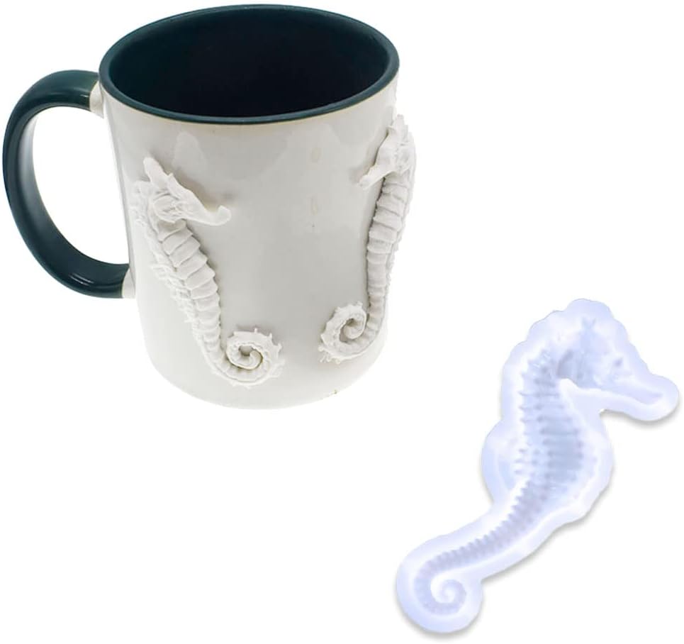 3PCS Marine Starfish Shell Hippocampus Resin Molds,DIY Handmade Baking Tools, Resin Casting for Desktop Aquarium Fishtank,Valentine Present Home Office Art Decor