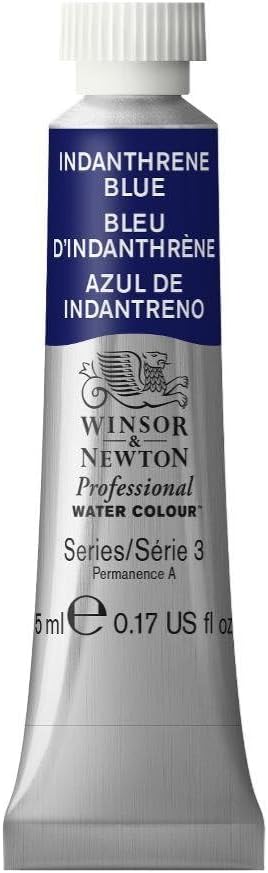 Winsor & Newton Professional Water Colour Paint, 0.17-oz Tube, Indanthrene Blue