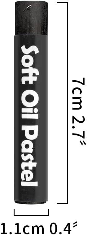 12 Pcs Monochrome Artists Grade Soft Oil Pastels Vibrant and Creamy Colored Chalk Pastels Art Supplies Set for Professionals Painting Drawing White Black 01