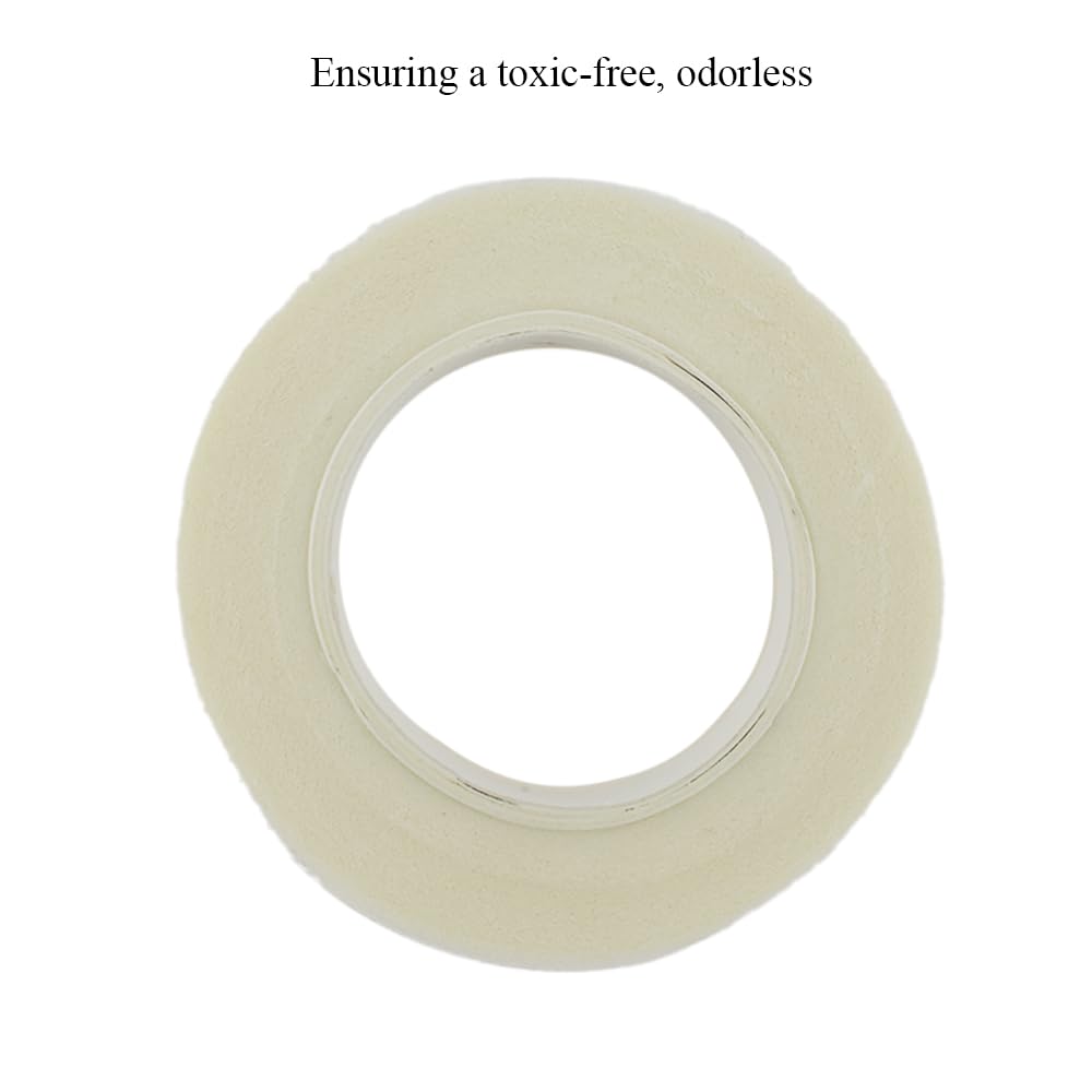 HAHIYO White 3Rolls 0.5Inch Wide Floral Tape - 270Feet/90Yard Total Paper Waterproof Florist Stem Wrap Tape Decorative Tape for Bouquet Stem Wrapping Corsages Flower Arranging Floral Craft