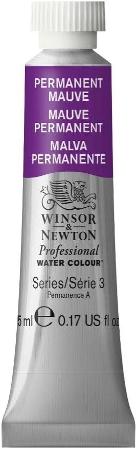 Winsor & Newton Professional Watercolor, 5ml (0.17-oz) Tube, Permanent Mauve