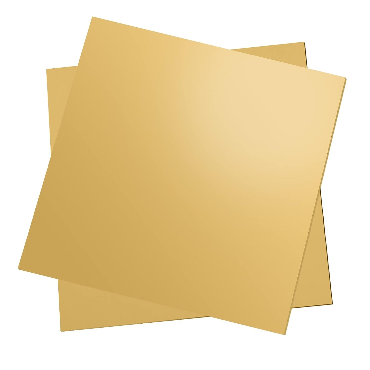 2 Pcs Brass Sheet, 8" x 10", 24 Gauge(0.5mm) Thickness, No Scratches, Film Attached Brass Plates