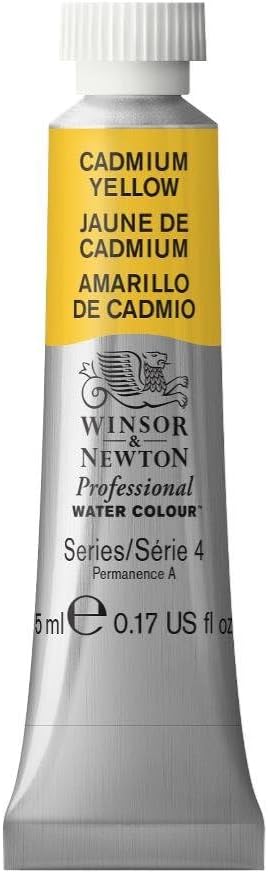 Winsor & Newton Professional Water Colour Paint, 0.17-oz Tube, Cadmium Yellow