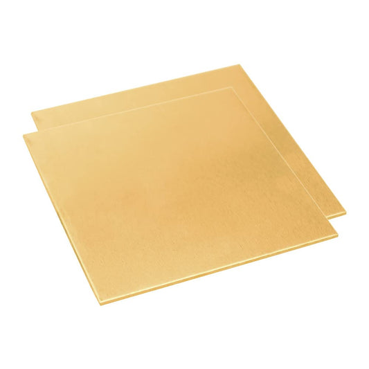 16 Gauge Brass Sheet，H62 Brass Plates Metal 0.047" Thickness x 3.9" Width x 3.9" Lenght, for Models, Crafts, Repairs, Electrical, 2Pcs